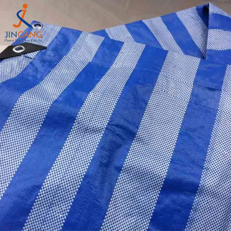 கருப்பு முக்கோணத்துடன் 100% மறுசுழற்சி செய்யப்பட்ட பொருள் பக் டார்பாலின் வலுவூட்டப்பட்டது