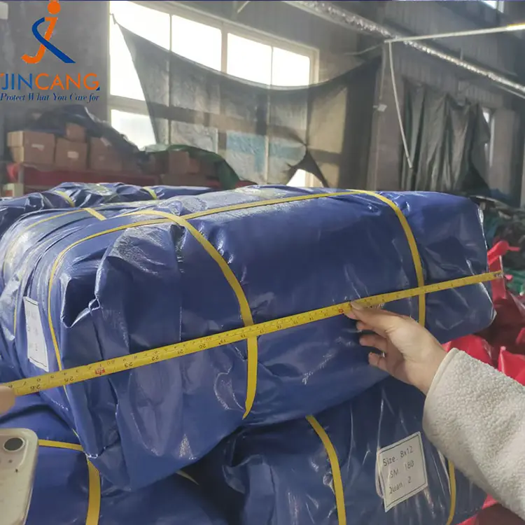 180 கிராம் டார்க் ப்ளூ சில்வர் PE டார்பாலின்