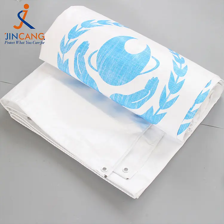 அச்சு பெ டார்பாலினுடன் 180 கிராம் வெள்ளை