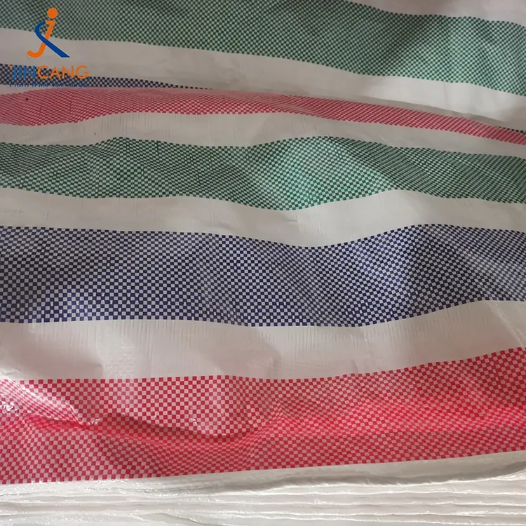 90 GSM ஸ்டிரிப் PE தார்பாலின் ரோல்